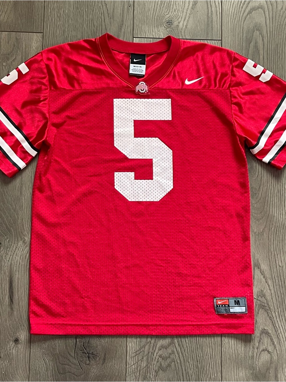 Nike Ohio State Buckeyes Youth Medium 12/14 #5 Mesh Football Jersey